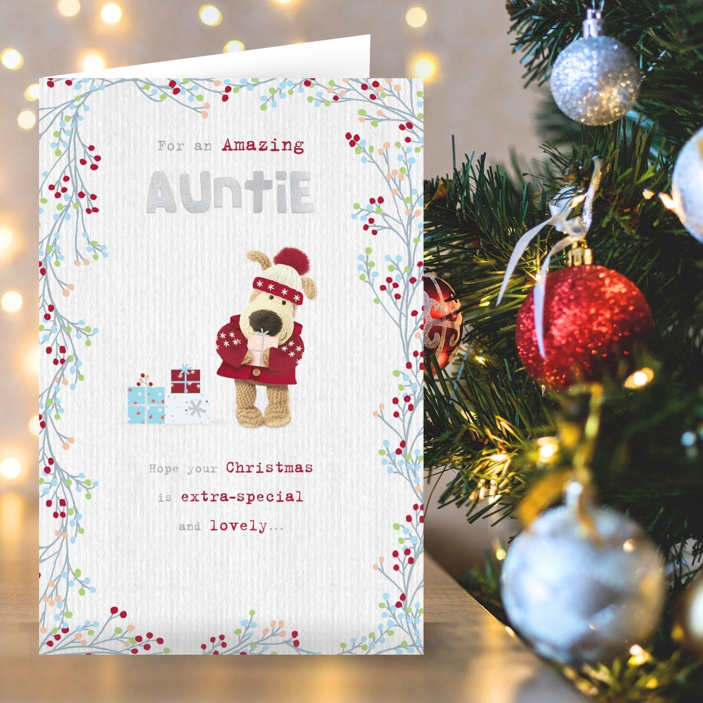 Boofle Amazing Auntie Christmas Card Special & Lovely Cute Xmas Greeting Cards