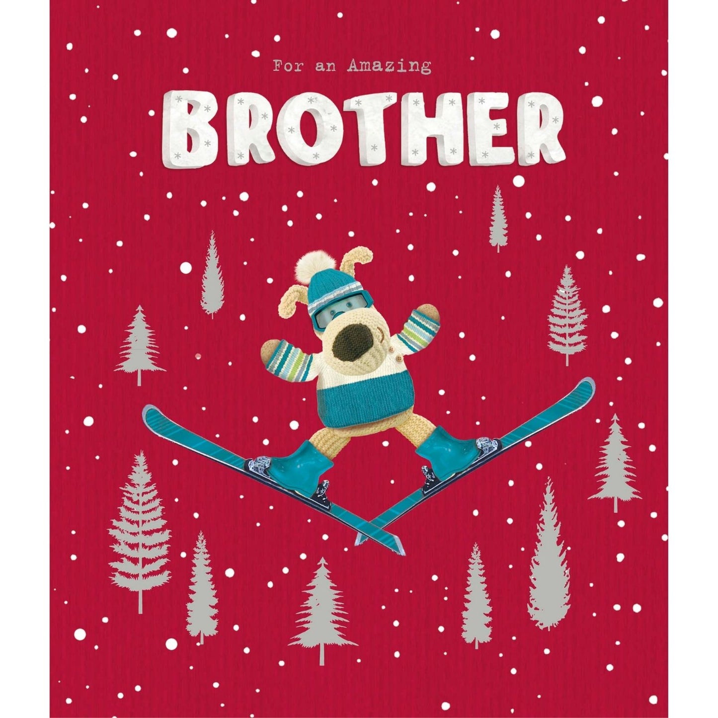 Boofle An Amazing Brother Christmas Card Skiing Boofle Cute Xmas Greeting Cards