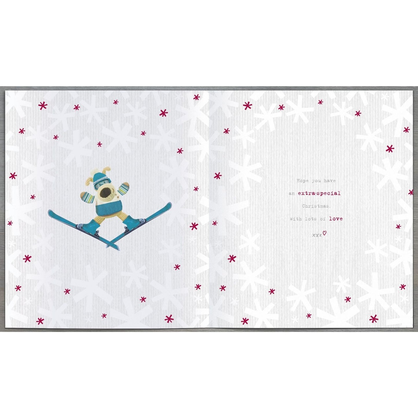 Boofle An Amazing Brother Christmas Card Skiing Boofle Cute Xmas Greeting Cards