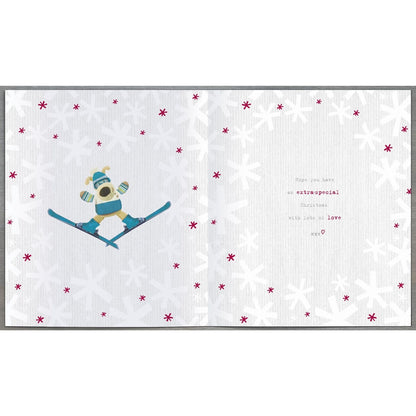Boofle An Amazing Brother Christmas Card Skiing Boofle Cute Xmas Greeting Cards