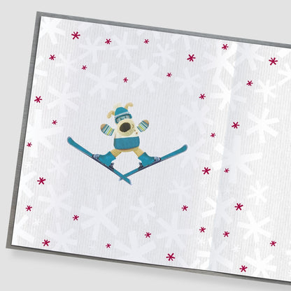 Boofle An Amazing Brother Christmas Card Skiing Boofle Cute Xmas Greeting Cards