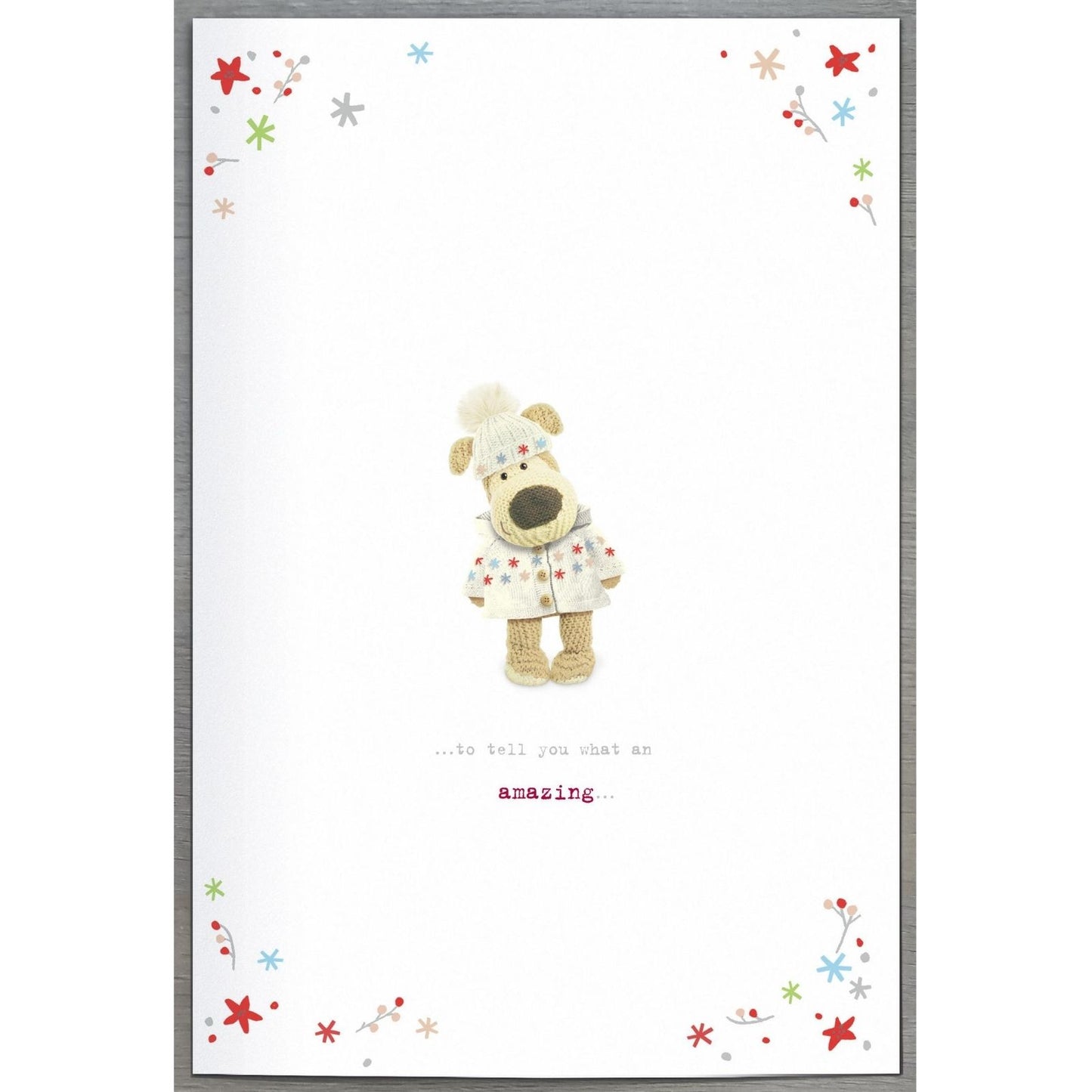 Boofle Daughter Christmas Card Embellished Xmas There Isn't A Card Big Enough