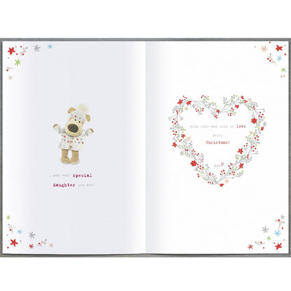 Boofle Daughter Christmas Card Embellished Xmas There Isn't A Card Big Enough