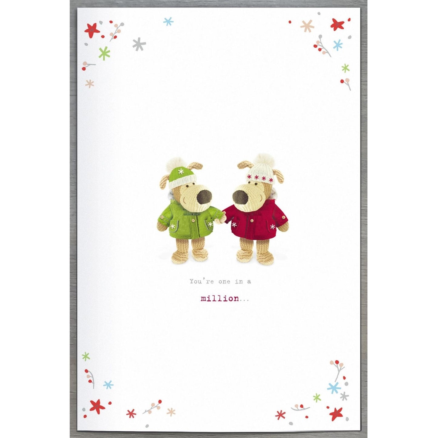 Boofle My Gorgeous Fiancée Christmas Card Embellished Cute Xmas Greeting Cards