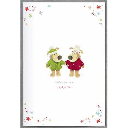 Boofle My Gorgeous Fiancée Christmas Card Embellished Cute Xmas Greeting Cards