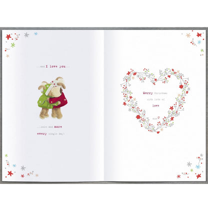 Boofle My Gorgeous Fiancée Christmas Card Embellished Cute Xmas Greeting Cards