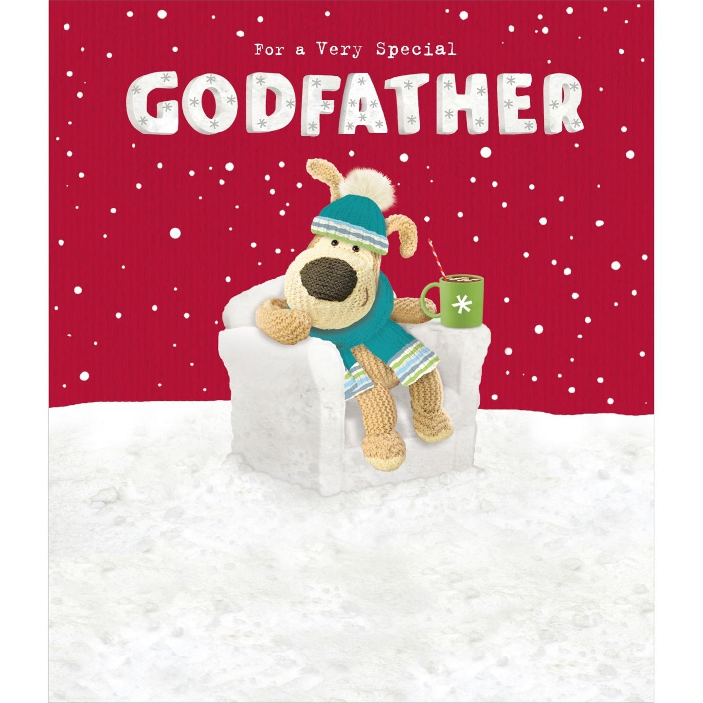 Boofle Very Special Godfather Christmas Card Ice Chair Cute Xmas Greeting Cards