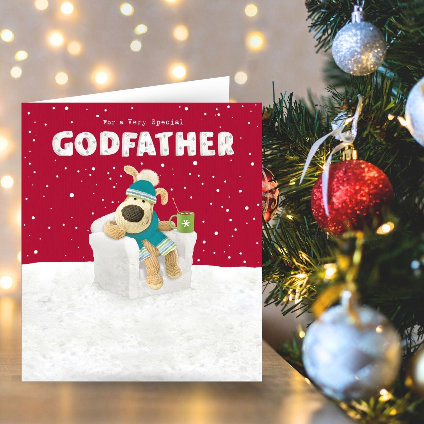 Boofle Very Special Godfather Christmas Card Ice Chair Cute Xmas Greeting Cards