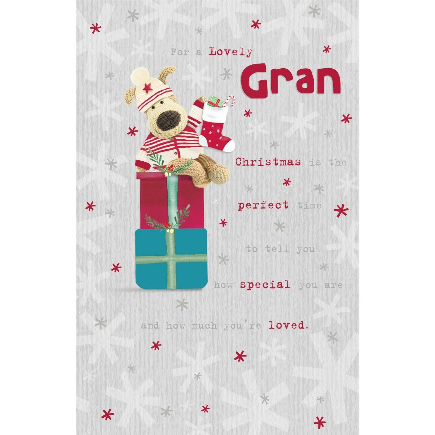 Boofle Lovely Gran Christmas Card Special & Loved Cute Xmas Greeting Cards