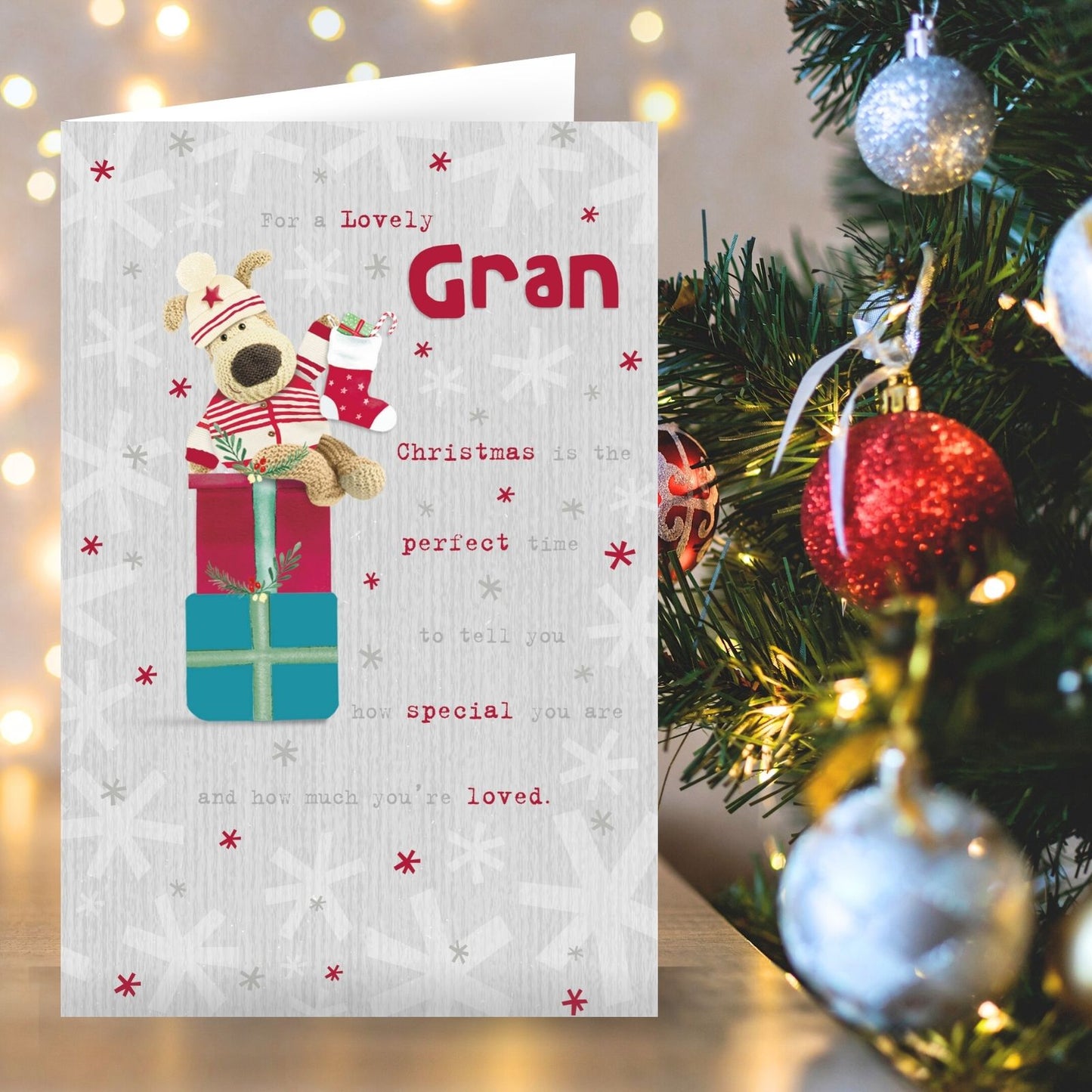 Boofle Lovely Gran Christmas Card Special & Loved Cute Xmas Greeting Cards