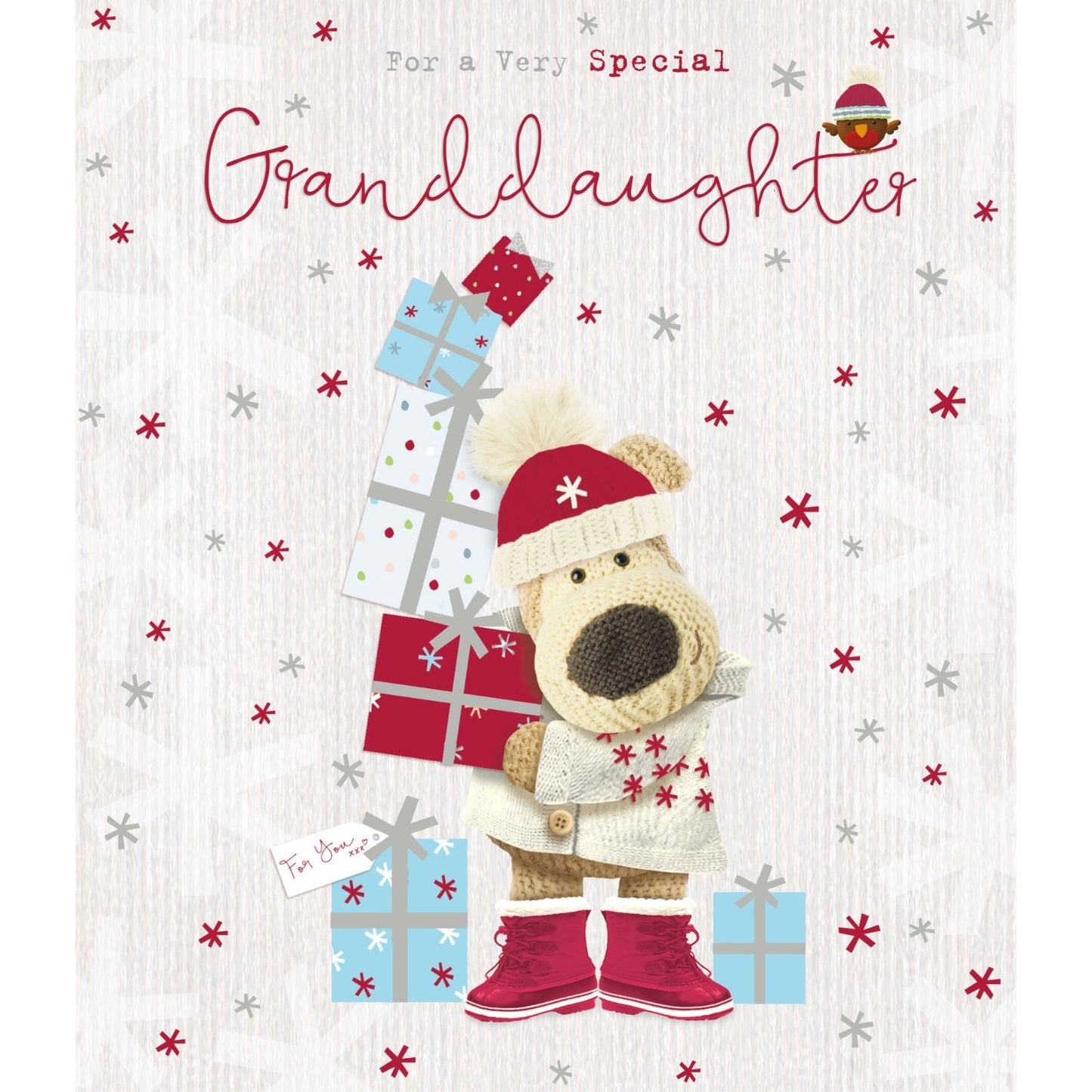 Boofle Special Granddaughter Christmas Card Presents Cute Xmas Greeting Cards