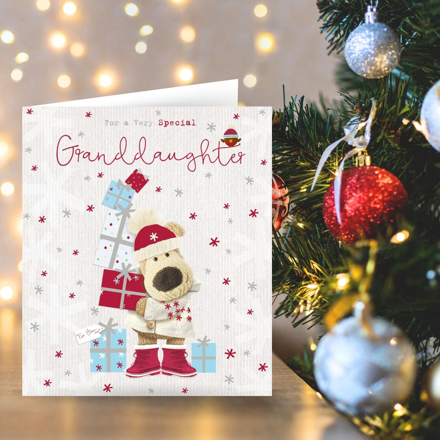 Boofle Special Granddaughter Christmas Card Presents Cute Xmas Greeting Cards