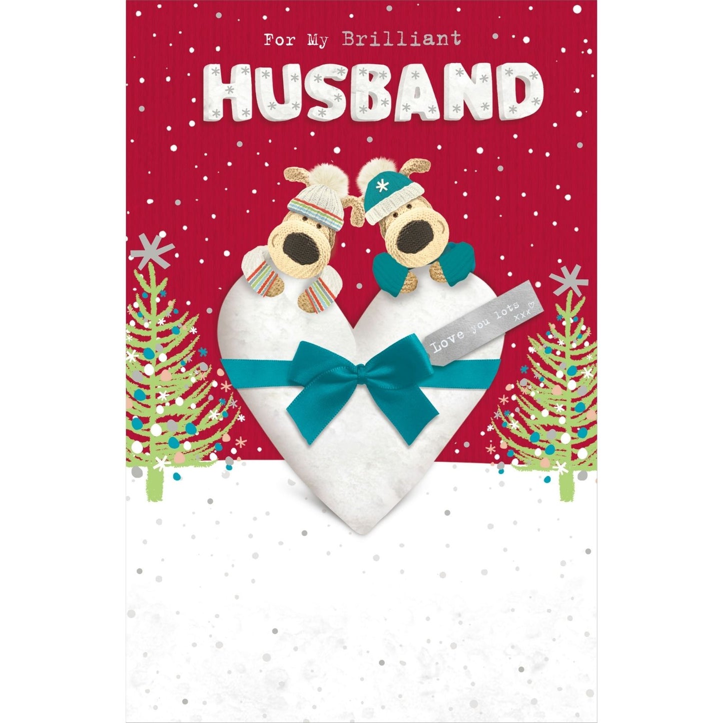 Boofle My Brilliant Husband Christmas Card Love Heart Cute Xmas Greeting Cards
