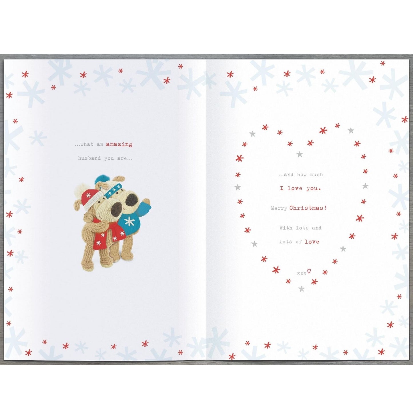 Boofle My Amazing Husband Christmas Card Embellished Cute Xmas Greeting Cards