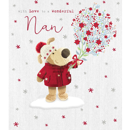 Boofle Love To A Wonderful Nan Christmas Card Flowers Cute Xmas Greeting Cards