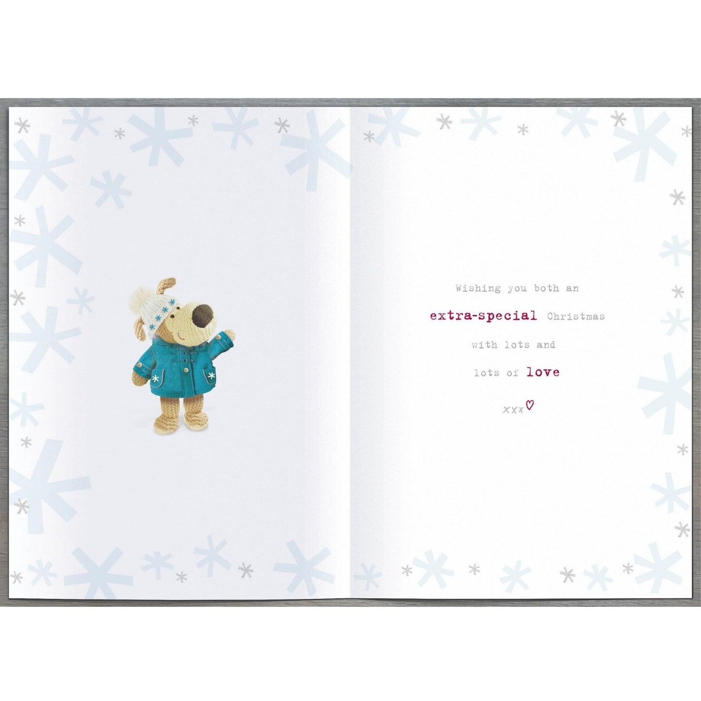 Boofle Love To Both Of You Christmas Card Embellished Cute Xmas Greeting Cards
