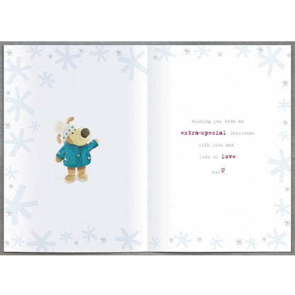 Boofle Love To Both Of You Christmas Card Embellished Cute Xmas Greeting Cards