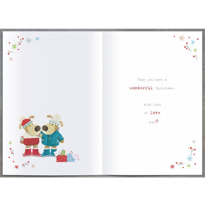 Boofle Amazing Brilliant Partner Christmas Card Embellished Xmas Greeting Cards