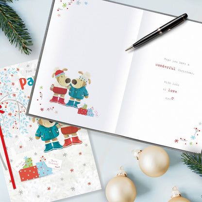 Boofle Amazing Brilliant Partner Christmas Card Embellished Xmas Greeting Cards