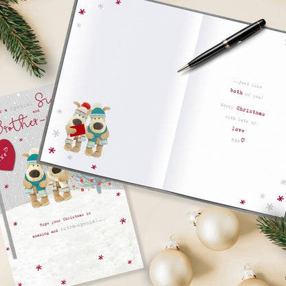 Boofle Sister & Brother-In-Law Christmas Card Embellished Xmas Greeting Cards
