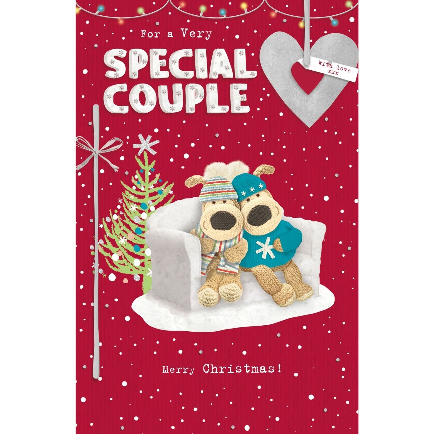 Boofle A Very Special Couple Christmas Card Embellished Cute Xmas Greeting Cards