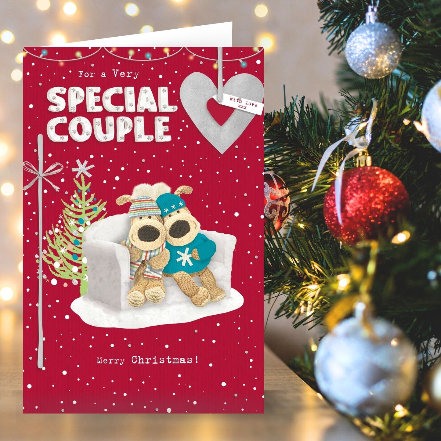 Boofle A Very Special Couple Christmas Card Embellished Cute Xmas Greeting Cards