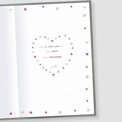 Boofle Gorgeous Amazing Wife Christmas Card Embellished Cute Xmas Greeting Cards