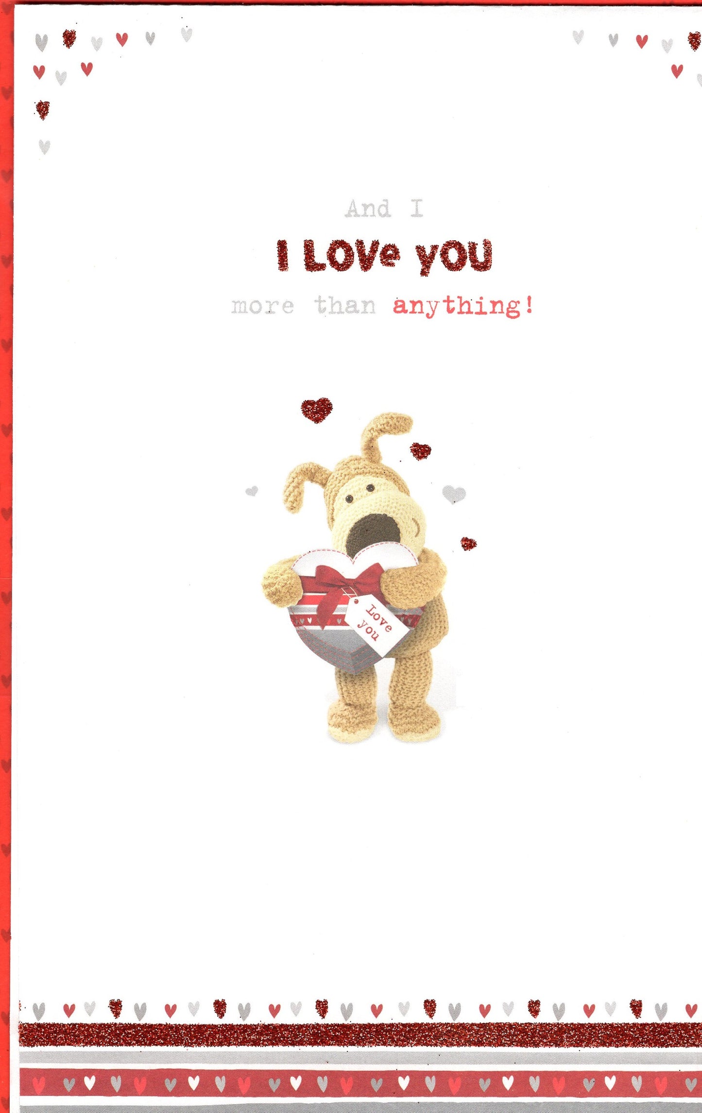 Boofle Valentine's Card For My Boyfriend Embellished Greeting Card