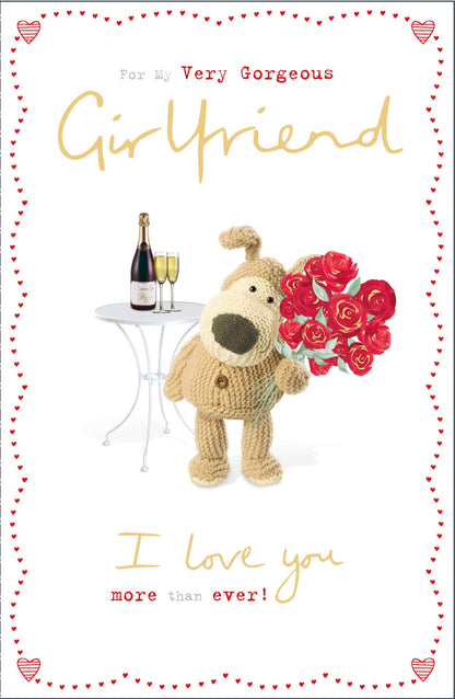 Boofle Girlfriend Rose Bouquet Valentine's Card