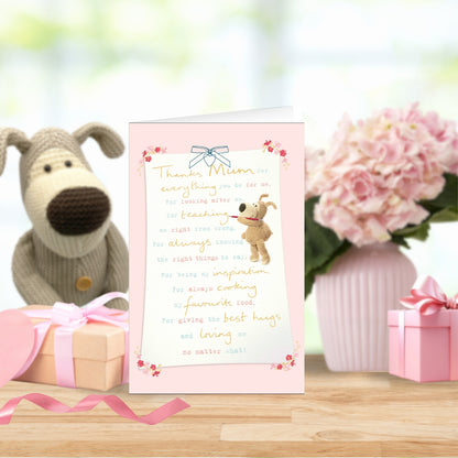 Boofle Thanks Mum For Mother's Day Greeting Card