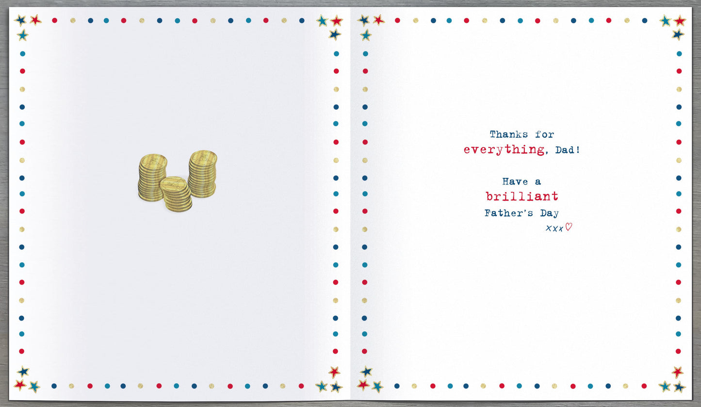 Boofle Bank Of Dad Most Generous Bank Father's Day Card