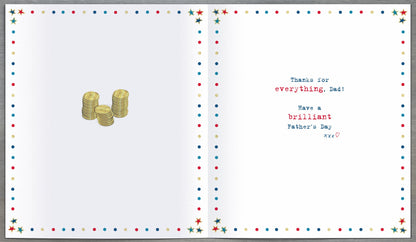 Boofle Bank Of Dad Most Generous Bank Father's Day Card