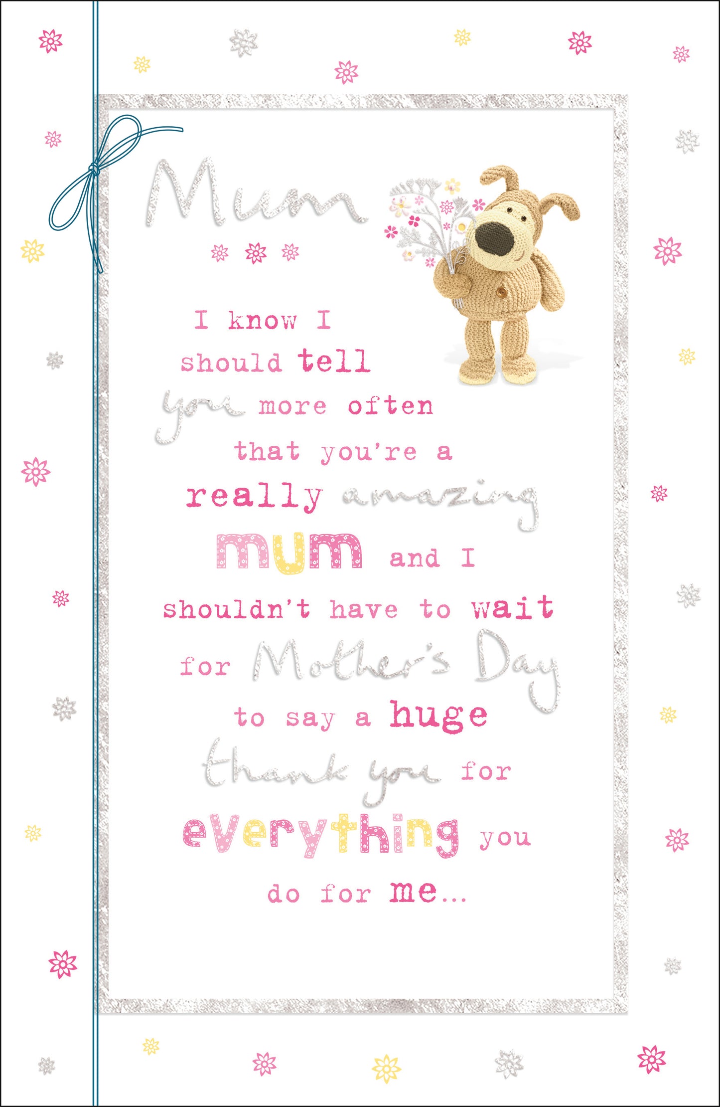 Boofle Mum Huge Thank You Mother's Day Greeting Card