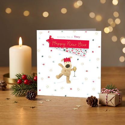Boofle Wishing You A Very Happy New Year Christmas Greeting Card