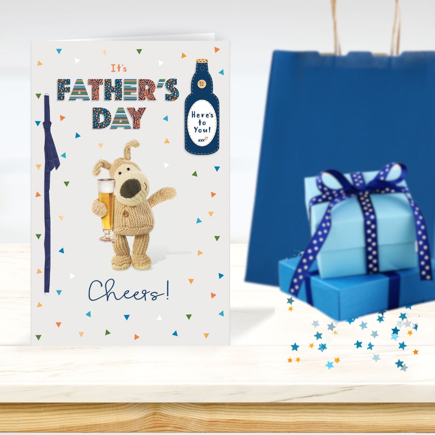 Boofle It's Father's Day Cheers! Cuddly Cheers! Cute Father's Day Greeting Card