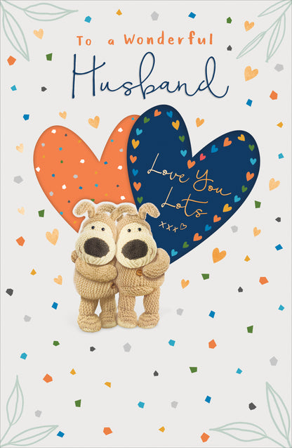 Boofle Wonderful Husband Playful Pups! Cute Father's Day Greeting Card