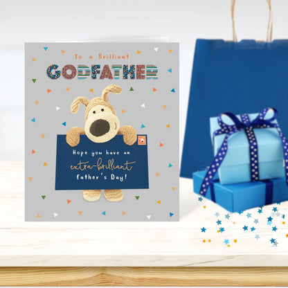 Boofle Extra Brilliant God-Father Cute Father's Day Greeting Card