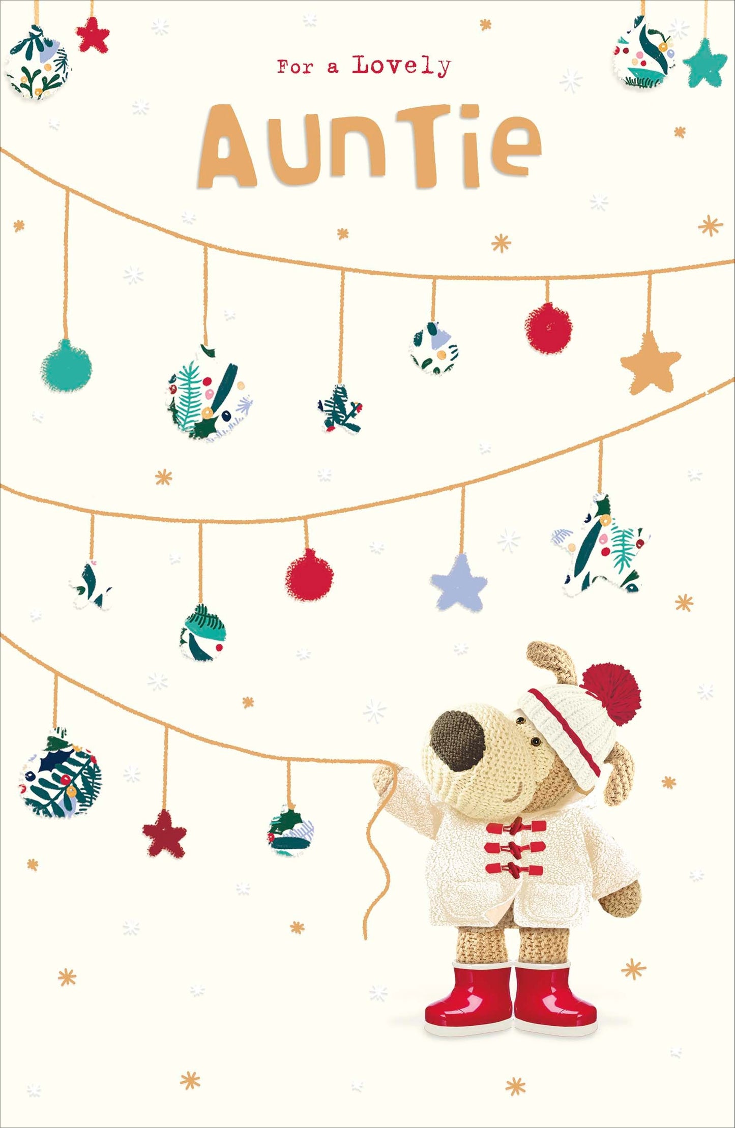 Boofle For A Lovely Auntie Cute Christmas Greeting Card
