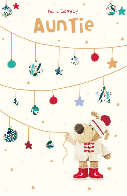 Boofle For A Lovely Auntie Cute Christmas Greeting Card