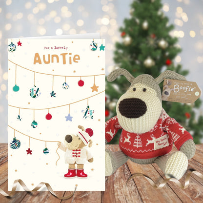 Boofle For A Lovely Auntie Cute Christmas Greeting Card