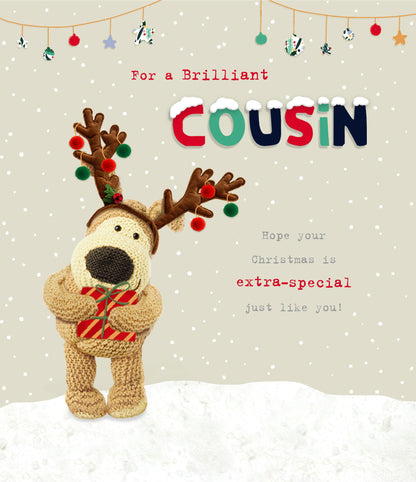 Boofle Brilliant Cousin Adorable Cute Reindeer Christmas Greeting Card