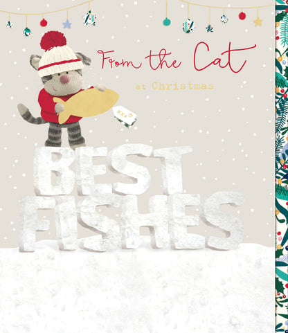 Boofle From The Cat Cute Best Fishes Christmas Greeting Card