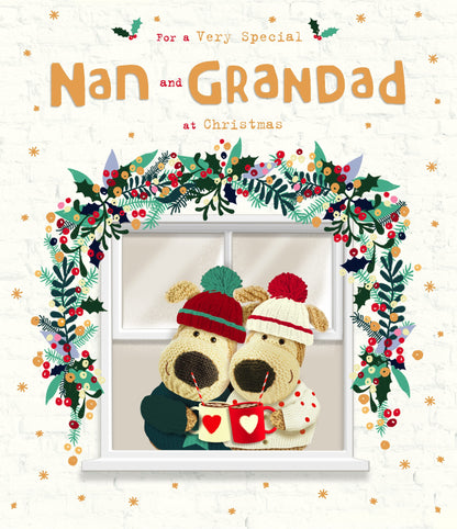 Boofle For A Very Special Nan & Grandad Cosy Cute Christmas Greeting Card
