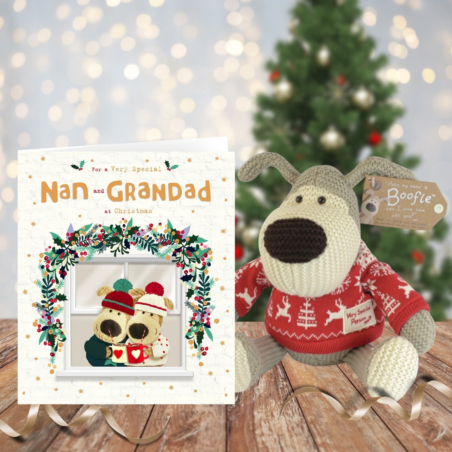 Boofle For A Very Special Nan & Grandad Cosy Cute Christmas Greeting Card
