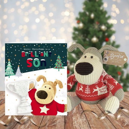 Boofle Merry Christmas To A Brilliant Son Cute Christmas Greeting Card