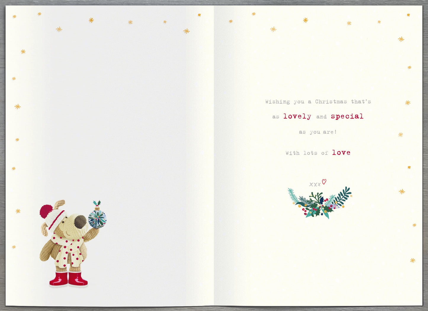 Boofle Embellished Loveliest Mum Ever Cute Bauble Christmas Greeting Card