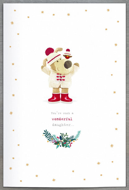 Boofle Embellished For A Very Special Daughter Cute Christmas Greeting Card