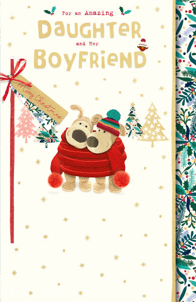 ICG Weihnachtskarte Für Enkelin & Freund – Mit Gerstenbären-Motiv, Roségold-Folie, 228x148 Mm