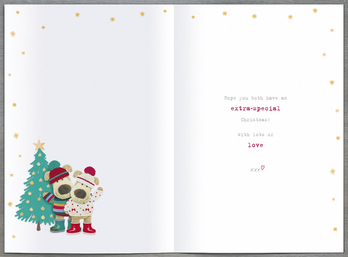 Boofle Embellished Daughter & Fiancé Boofle Cute Christmas Greeting Card