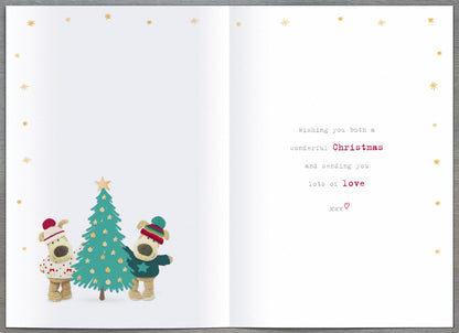 Boofle Embellished Special Daughter & Son-In-Law Cute Christmas Greeting Card